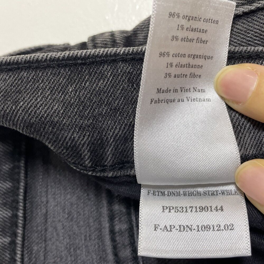 Everlane The Way High Jean Women's Organic Cotton Charcoal Grey Size 26 Regular - Picture 13 of 13